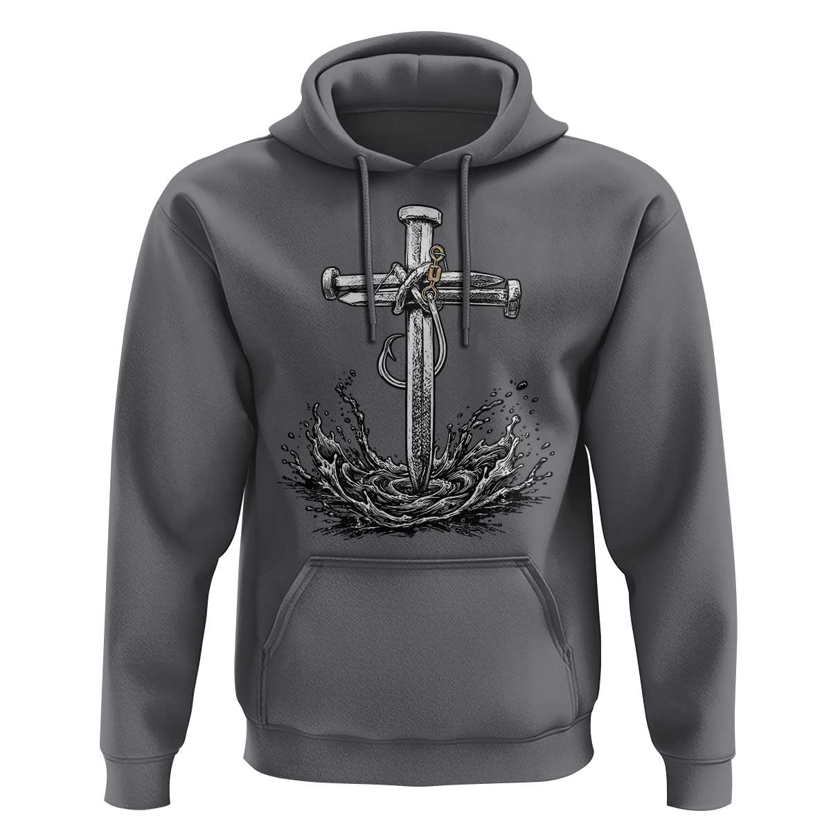 Faith Family Fishing Hoodie Christian Jesus Cross Fathers Day Gift