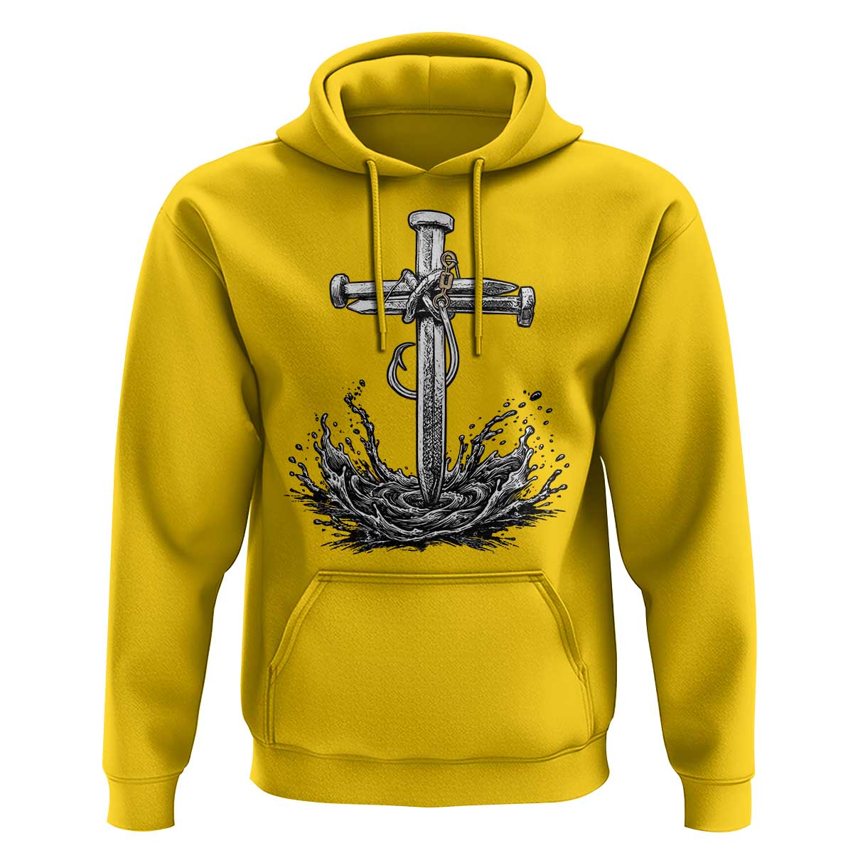 Faith Family Fishing Hoodie Christian Jesus Cross Fathers Day Gift