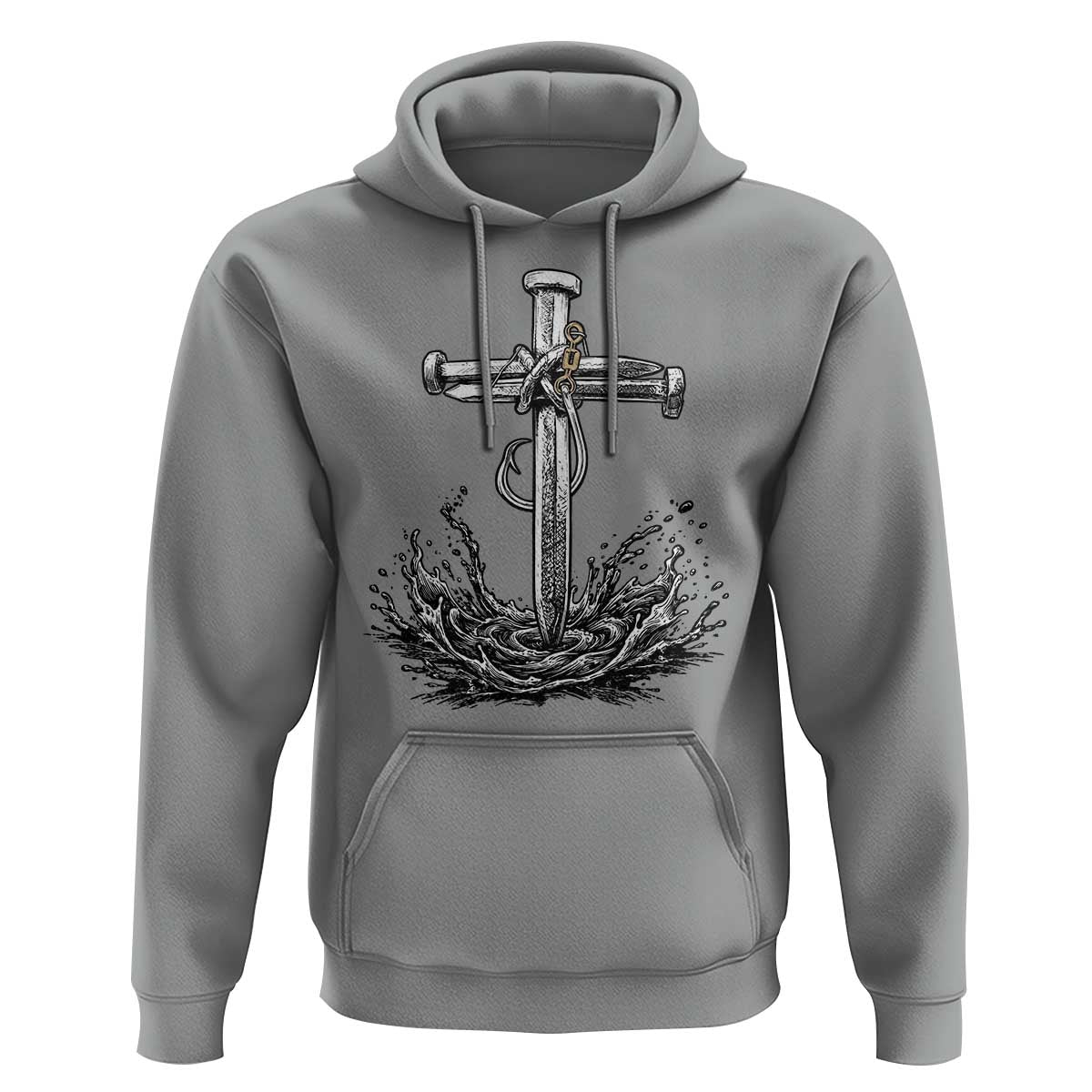 Faith Family Fishing Hoodie Christian Jesus Cross Fathers Day Gift