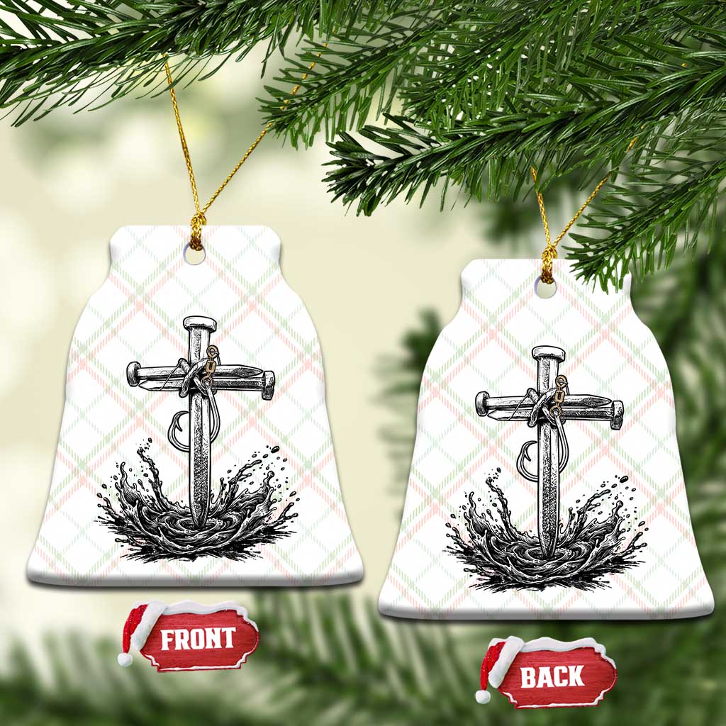 Faith Family Fishing Ceramic Ornament Christian Jesus Cross Fathers Day Gift