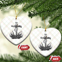 Faith Family Fishing Ceramic Ornament Christian Jesus Cross Fathers Day Gift