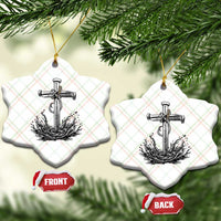 Faith Family Fishing Ceramic Ornament Christian Jesus Cross Fathers Day Gift
