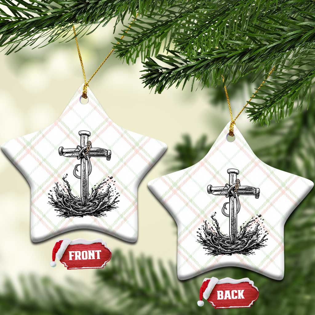 Faith Family Fishing Ceramic Ornament Christian Jesus Cross Fathers Day Gift