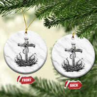 Faith Family Fishing Ceramic Ornament Christian Jesus Cross Fathers Day Gift