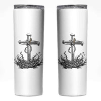 Faith Family Fishing Skinny Tumbler Christian Jesus Cross Fathers Day Gift