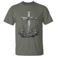Faith Family Fishing T Shirt Christian Jesus Cross Fathers Day Gift