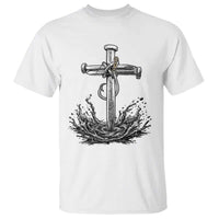 Faith Family Fishing T Shirt Christian Jesus Cross Fathers Day Gift