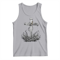 Faith Family Fishing Tank Top Christian Jesus Cross Fathers Day Gift