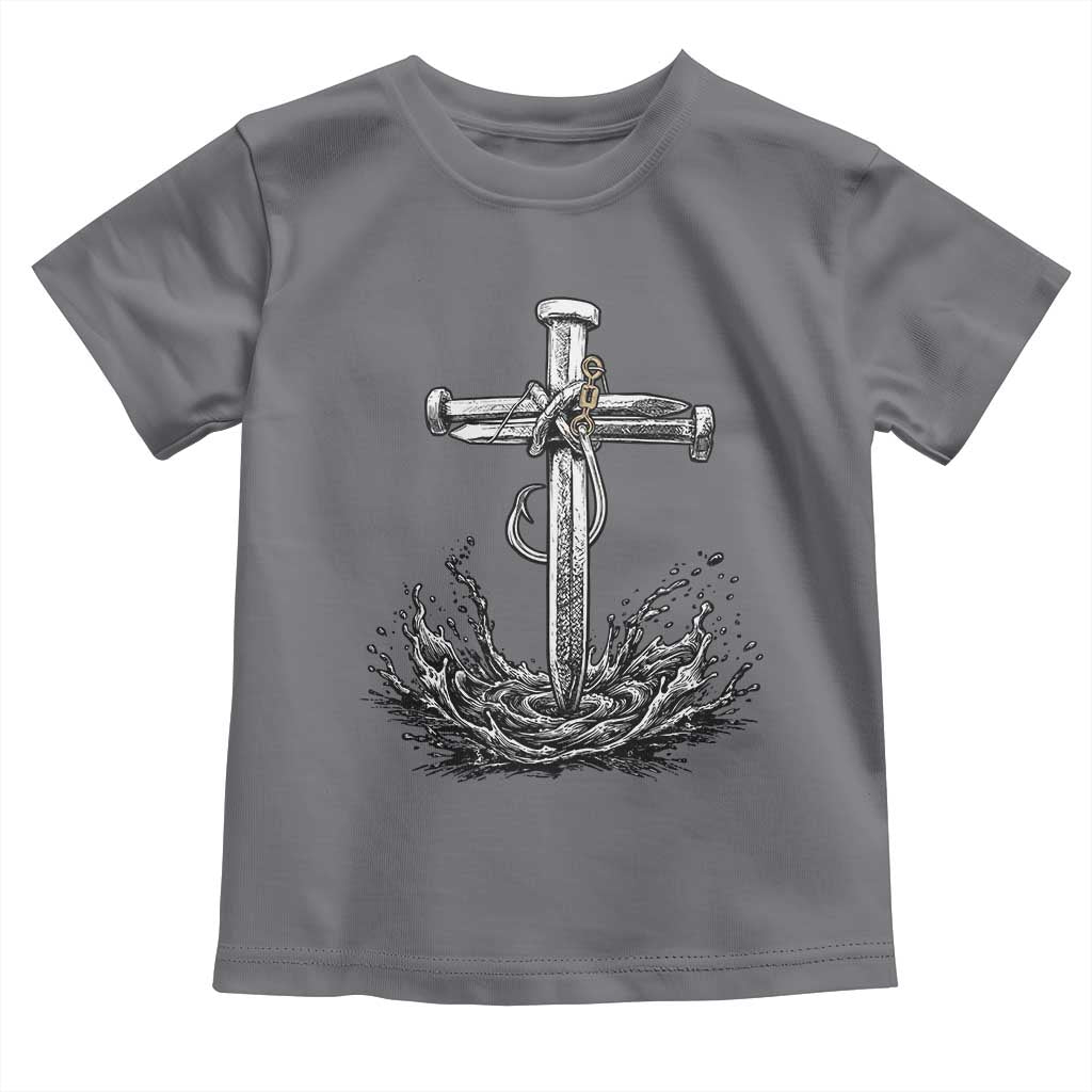 Faith Family Fishing Toddler T Shirt Christian Jesus Cross Fathers Day Gift
