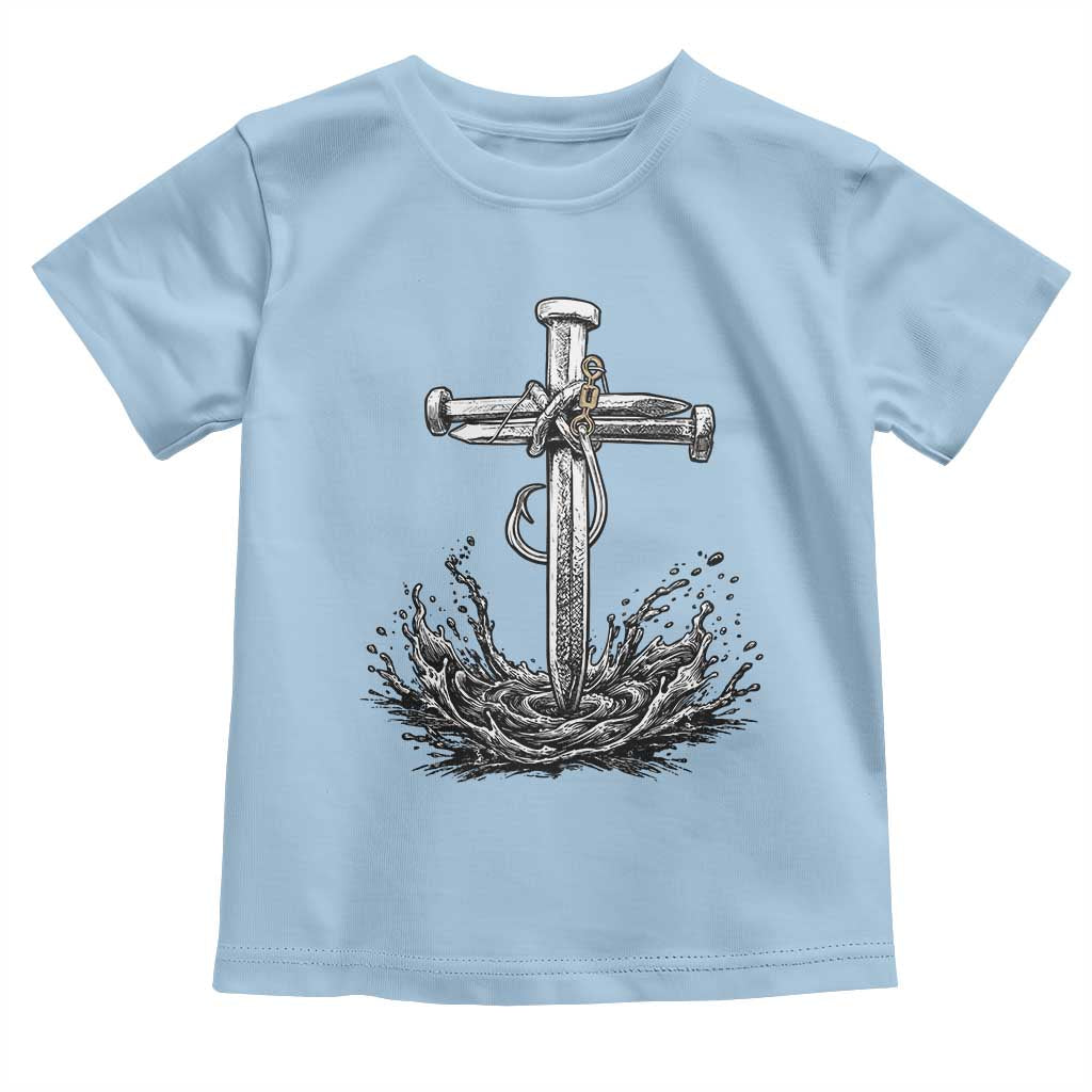 Faith Family Fishing Toddler T Shirt Christian Jesus Cross Fathers Day Gift