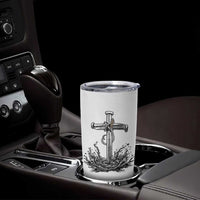 Faith Family Fishing Tumbler Cup Christian Jesus Cross Fathers Day Gift