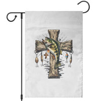 Camo Jesus Cross Fishing Garden Flag Faith Family Fishing Fathers Day