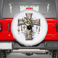 Camo Jesus Cross Fishing Spare Tire Cover Faith Family Fishing Fathers Day