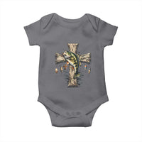 Camo Jesus Cross Fishing Baby Onesie Faith Family Fishing Fathers Day