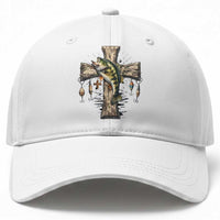 Camo Jesus Cross Fishing Baseball Cap Faith Family Fishing Fathers Day