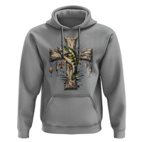 Camo Jesus Cross Fishing Hoodie Faith Family Fishing Fathers Day