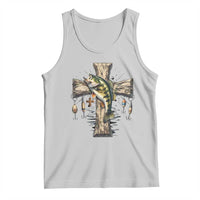 Camo Jesus Cross Fishing Tank Top Faith Family Fishing Fathers Day
