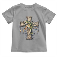 Camo Jesus Cross Fishing Toddler T Shirt Faith Family Fishing Fathers Day