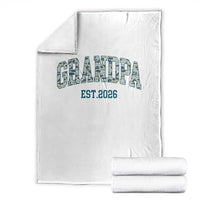 Promoted To Grandpa Est 2026 Throw Blanket Camo Fishing New Grandpa Gift