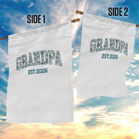 Promoted To Grandpa Est 2026 Garden Flag Camo Fishing New Grandpa Gift