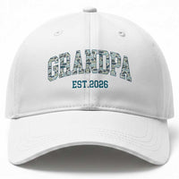 Promoted To Grandpa Est 2026 Baseball Cap Camo Fishing New Grandpa Gift