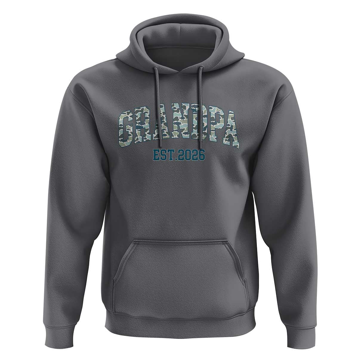 Promoted To Grandpa Est 2026 Hoodie Camo Fishing New Grandpa Gift