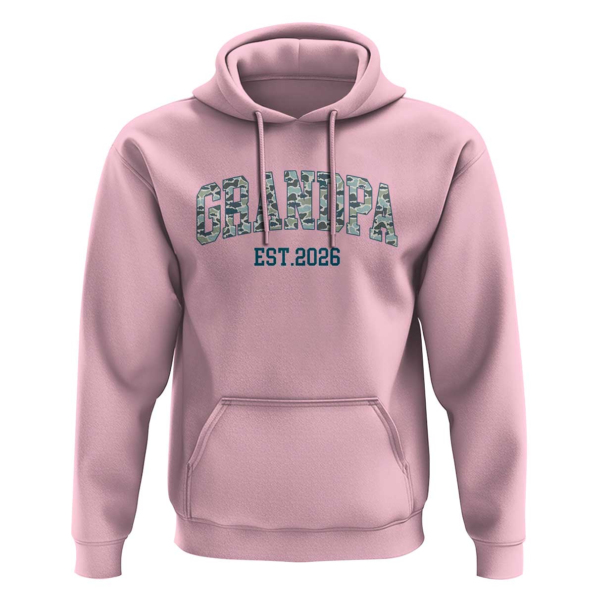Promoted To Grandpa Est 2026 Hoodie Camo Fishing New Grandpa Gift