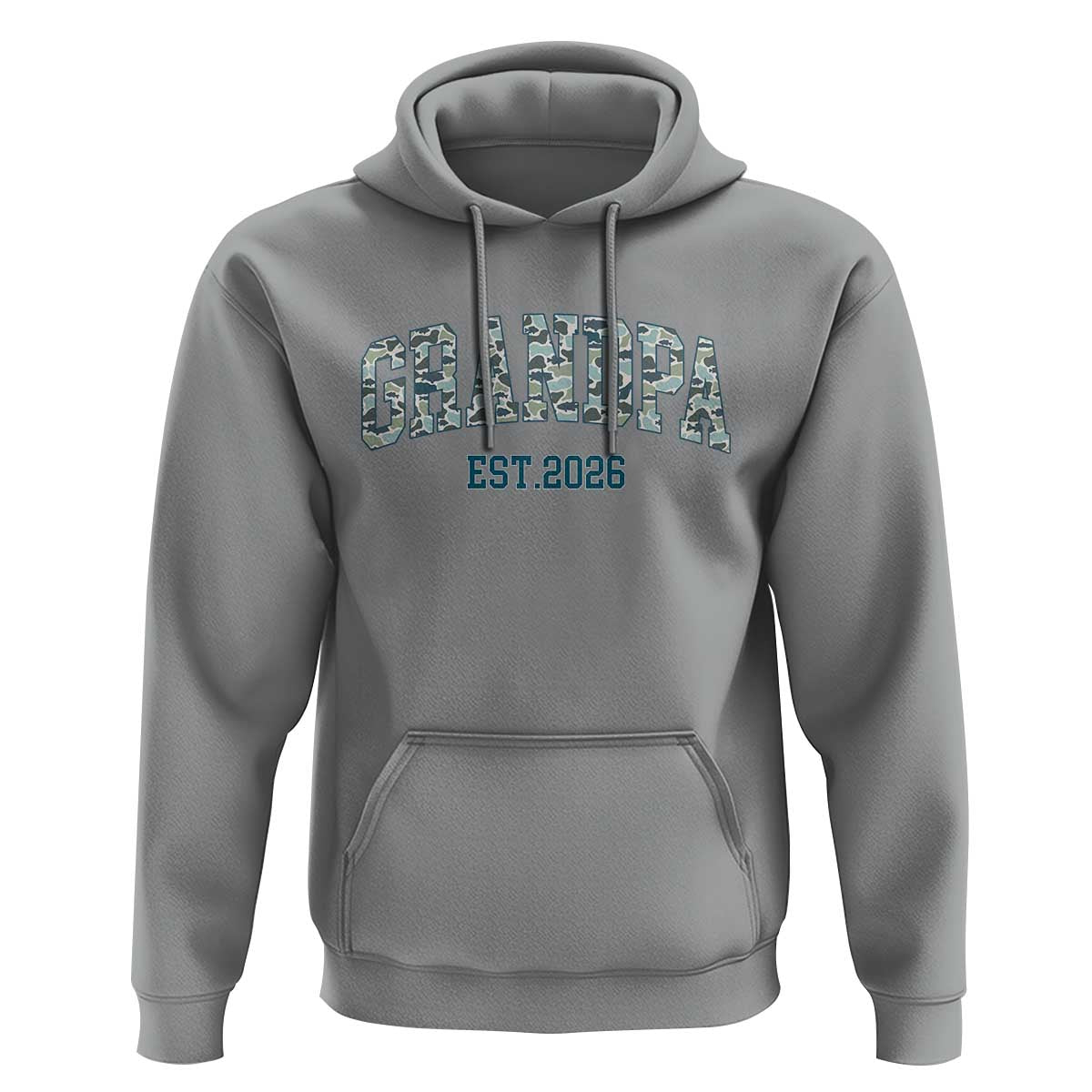Promoted To Grandpa Est 2026 Hoodie Camo Fishing New Grandpa Gift