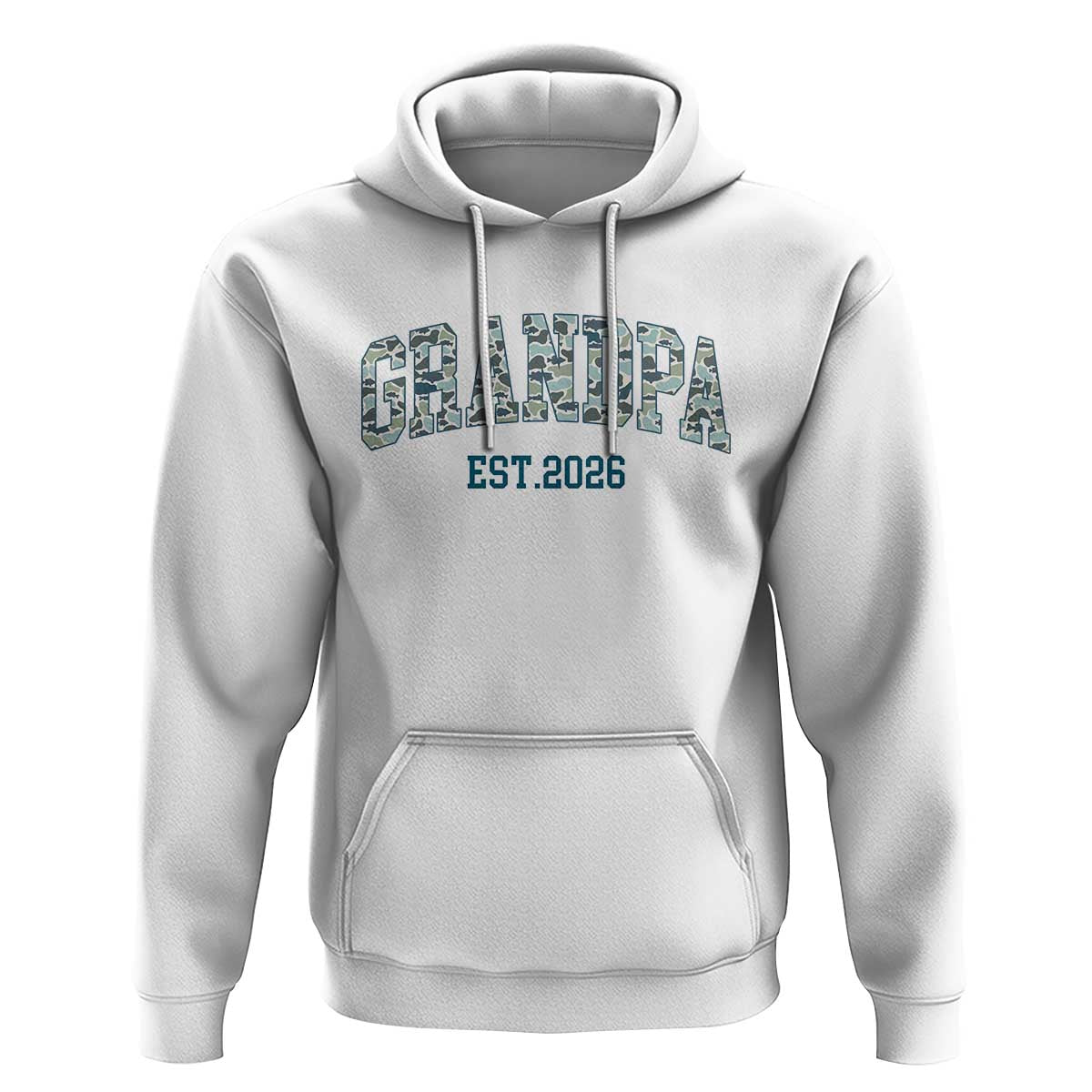 Promoted To Grandpa Est 2026 Hoodie Camo Fishing New Grandpa Gift