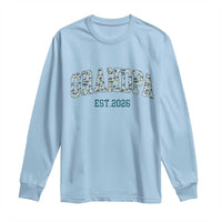 Promoted To Grandpa Est 2026 Long Sleeve Shirt Camo Fishing New Grandpa Gift