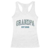 Promoted To Grandpa Est 2026 Racerback Tank Top Camo Fishing New Grandpa Gift
