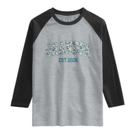 Promoted To Grandpa Est 2026 Raglan Shirt Camo Fishing New Grandpa Gift