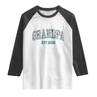 Promoted To Grandpa Est 2026 Raglan Shirt Camo Fishing New Grandpa Gift