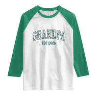Promoted To Grandpa Est 2026 Raglan Shirt Camo Fishing New Grandpa Gift