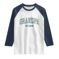 Promoted To Grandpa Est 2026 Raglan Shirt Camo Fishing New Grandpa Gift