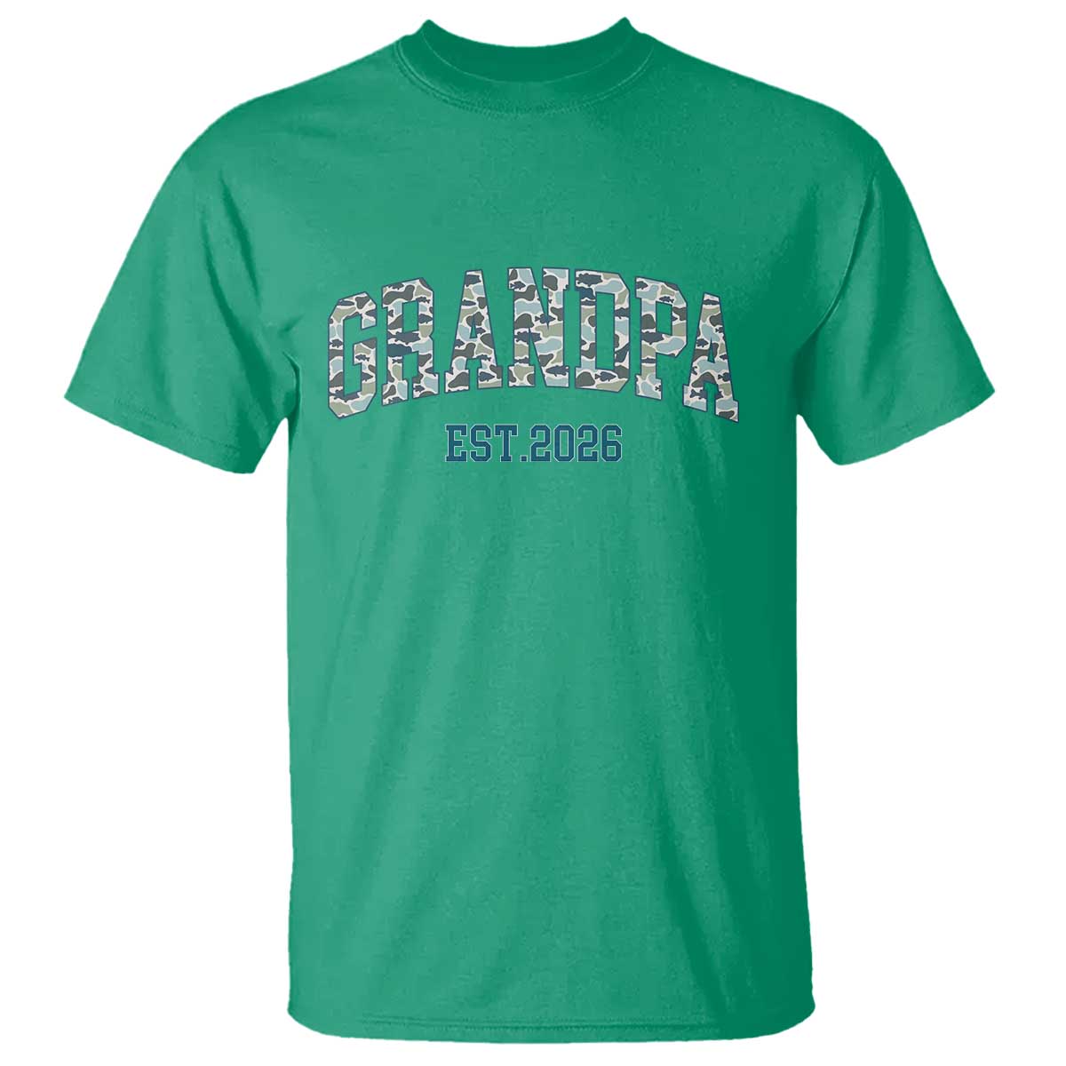 Promoted To Grandpa Est 2026 T Shirt Camo Fishing New Grandpa Gift