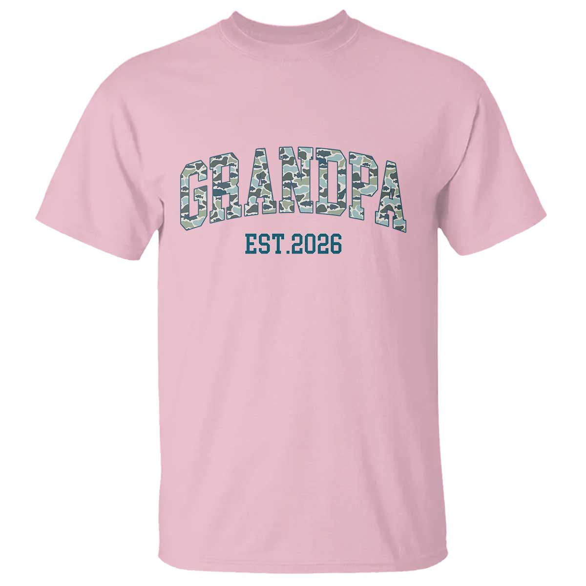 Promoted To Grandpa Est 2026 T Shirt Camo Fishing New Grandpa Gift