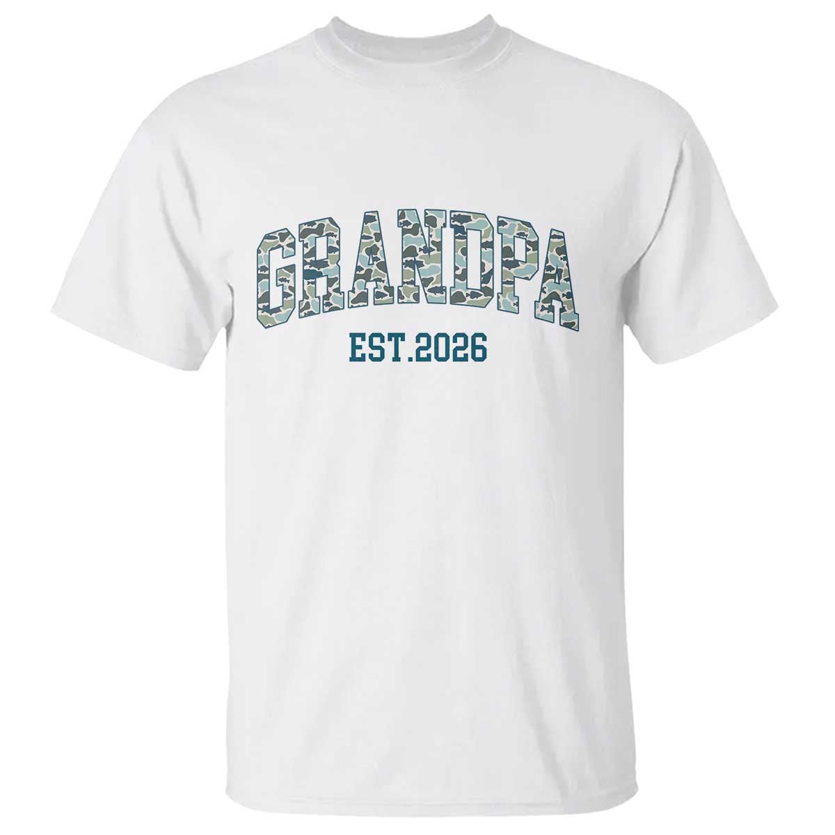 Promoted To Grandpa Est 2026 T Shirt Camo Fishing New Grandpa Gift
