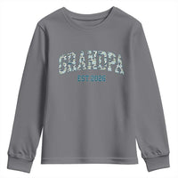 Promoted To Grandpa Est 2026 Youth Sweatshirt Camo Fishing New Grandpa Gift