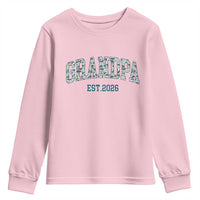 Promoted To Grandpa Est 2026 Youth Sweatshirt Camo Fishing New Grandpa Gift