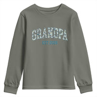 Promoted To Grandpa Est 2026 Youth Sweatshirt Camo Fishing New Grandpa Gift