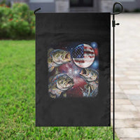 Patriotic Bass Fishing Moon Garden Flag 4th Of July Fisherman Gift