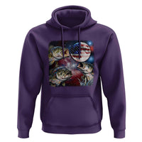 Patriotic Bass Fishing Moon Hoodie 4th Of July Fisherman Gift