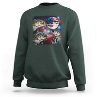 Patriotic Bass Fishing Moon Sweatshirt 4th Of July Fisherman Gift
