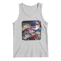 Patriotic Bass Fishing Moon Tank Top 4th Of July Fisherman Gift