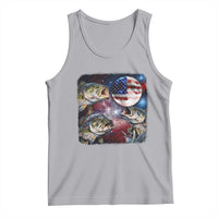 Patriotic Bass Fishing Moon Tank Top 4th Of July Fisherman Gift