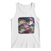 Patriotic Bass Fishing Moon Tank Top 4th Of July Fisherman Gift