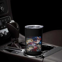 Patriotic Bass Fishing Moon Tumbler Cup 4th Of July Fisherman Gift