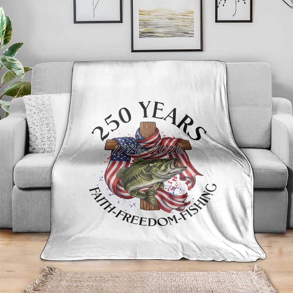 Faith Freedom Fishing Throw Blanket 250 Years Of Christian Fish Hunting