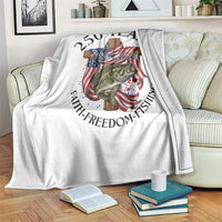 Faith Freedom Fishing Throw Blanket 250 Years Of Christian Fish Hunting